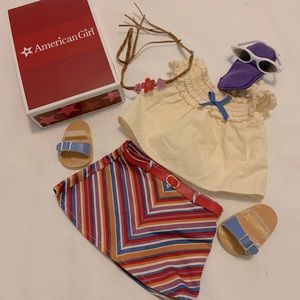 American Girl Julie’s Summer Skirt Set in AG tissue & AG box- Retired